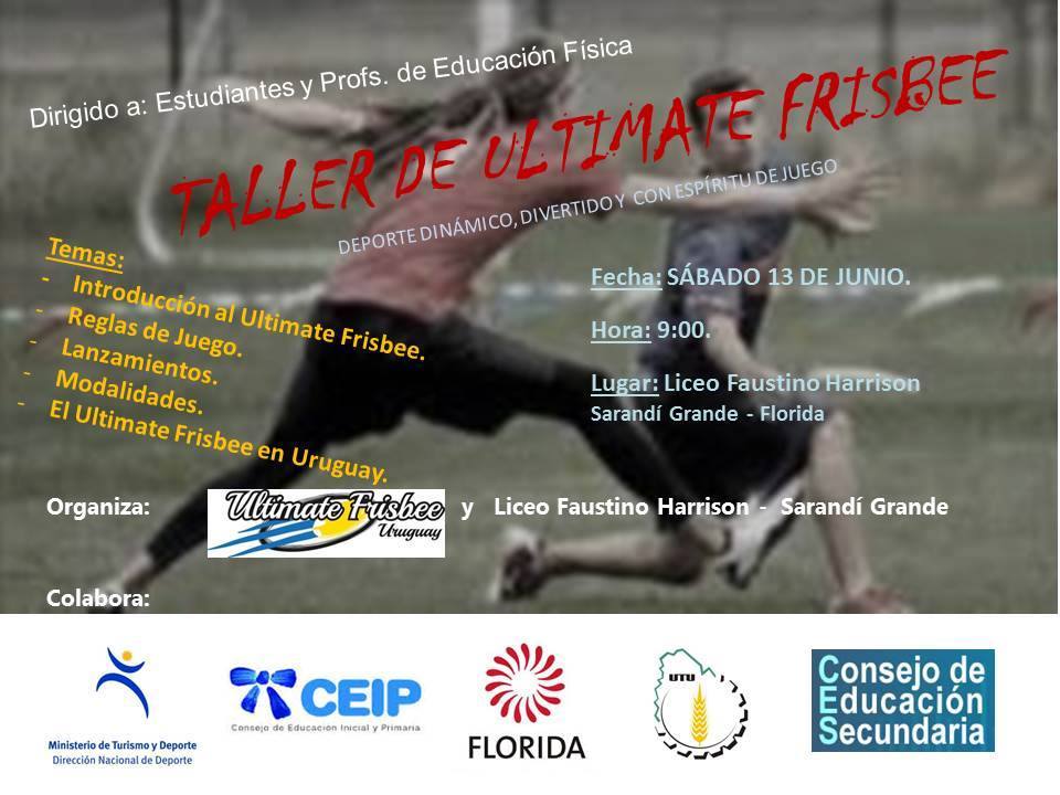 Taller de Ultimate Frisbee en Sarandí Grande